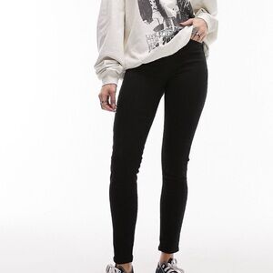 Topshop Jamie Skinny Jeans Black Sz W28 L32